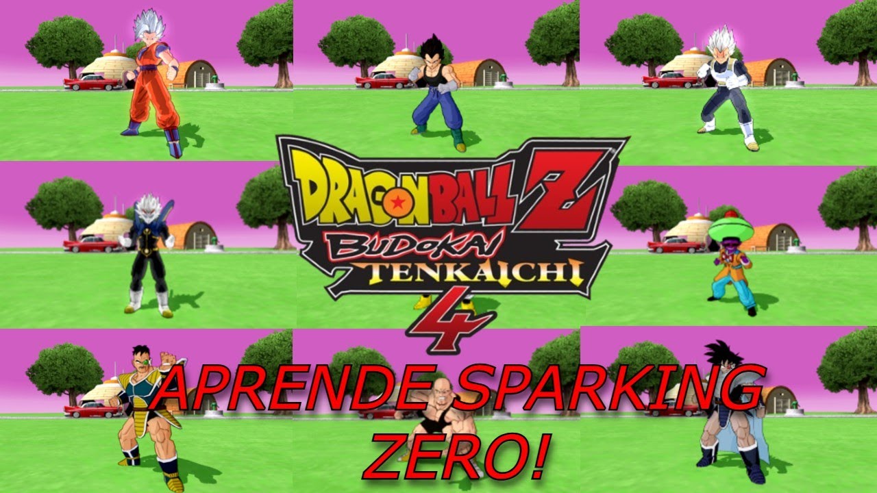 APRENDE SPARKING ZERO!!! Personagens e Skins de DRAGON BALL Z - BUDOKAI TENKAICHI 4 (MOD DE FÃS)