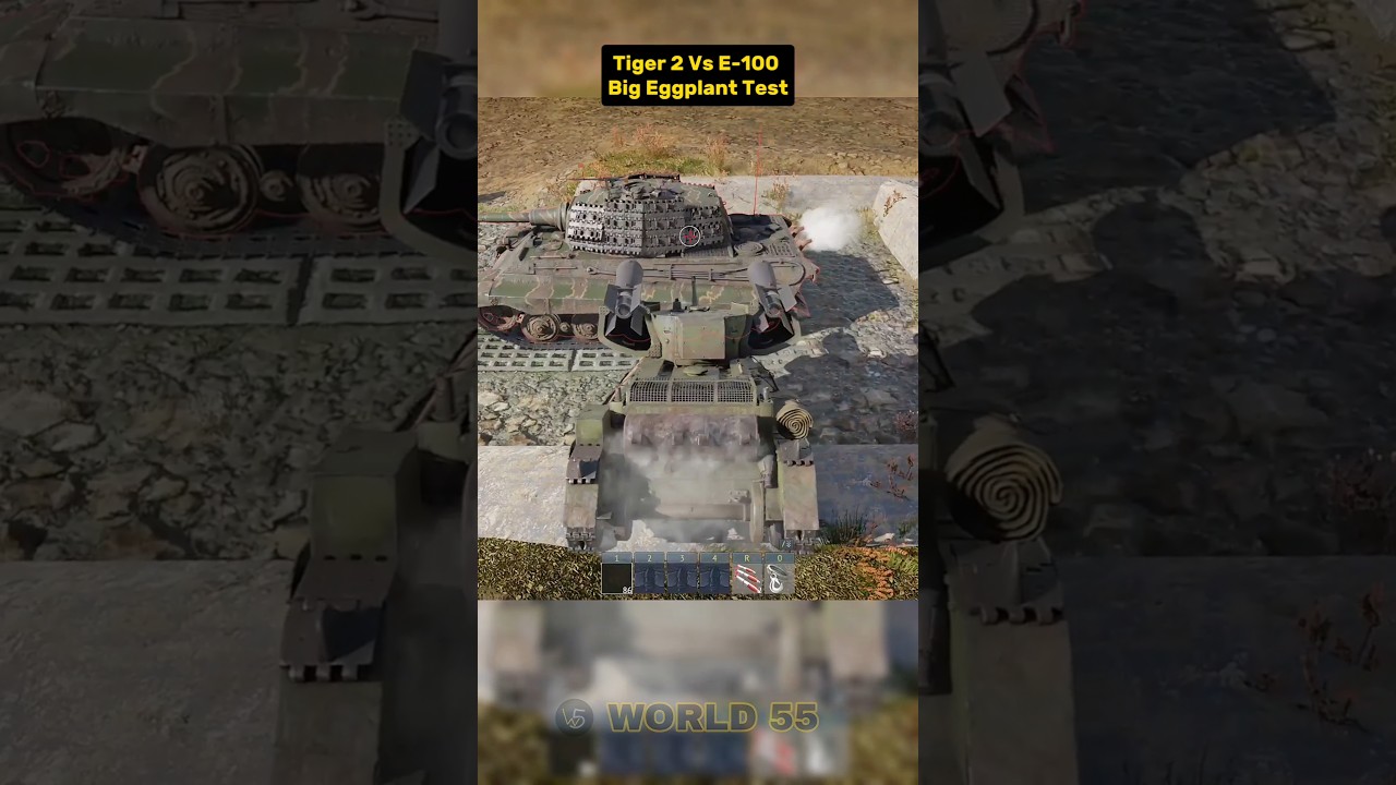 War Thunder - Tiger II Vs E-100 Big Eggplant Test. #warthunder