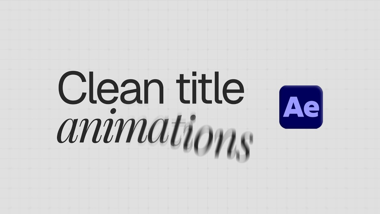 Trendy Reels Titles Animations - After Effects Tutorial