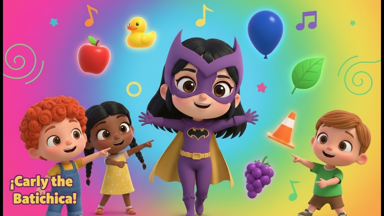 Carly enseña los Colores: Canción Divertida para Niños | Canciones infantiles para niños y bebes