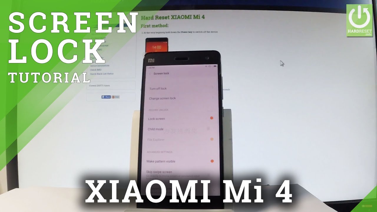 How to Set Screen Lock on XIAOMI Mi 4 - Pattern Protection