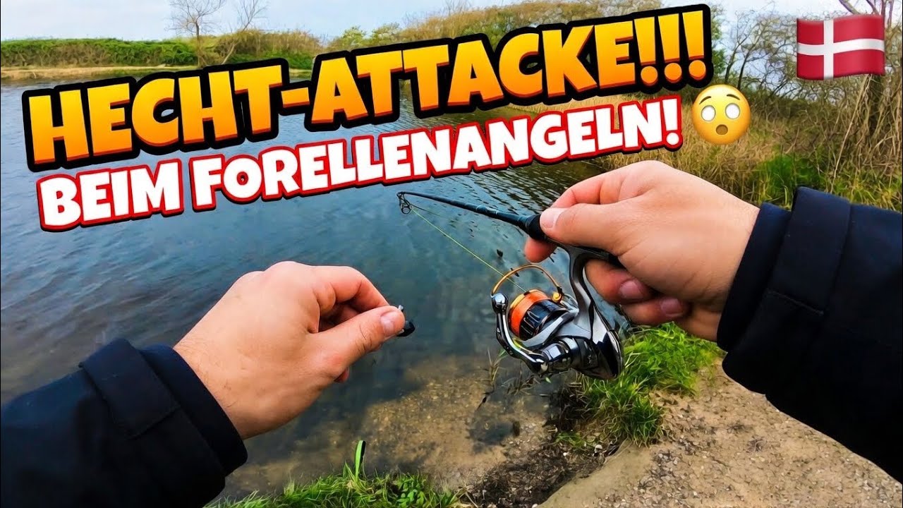 Auf einmal knallt der HECHT rein!!! 🎣 Forellenangeln im Herbst in Dänemark Teil 2!