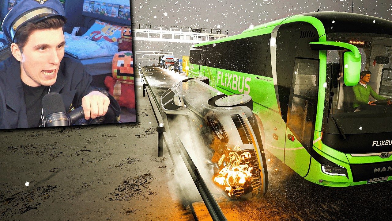 Glatteisunfall auf der AUTOBAHN &ndash; Fernbus Simulator