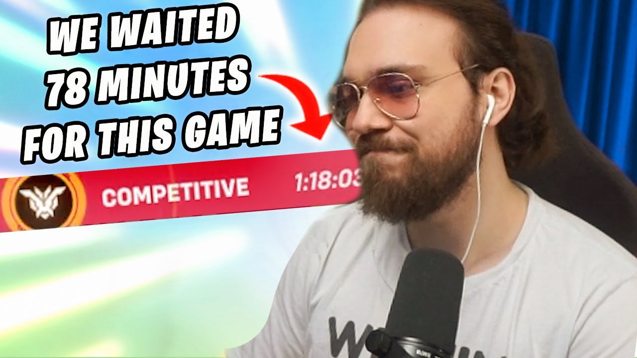 we waited 78 minutes in queue for this Overwatch 2 game