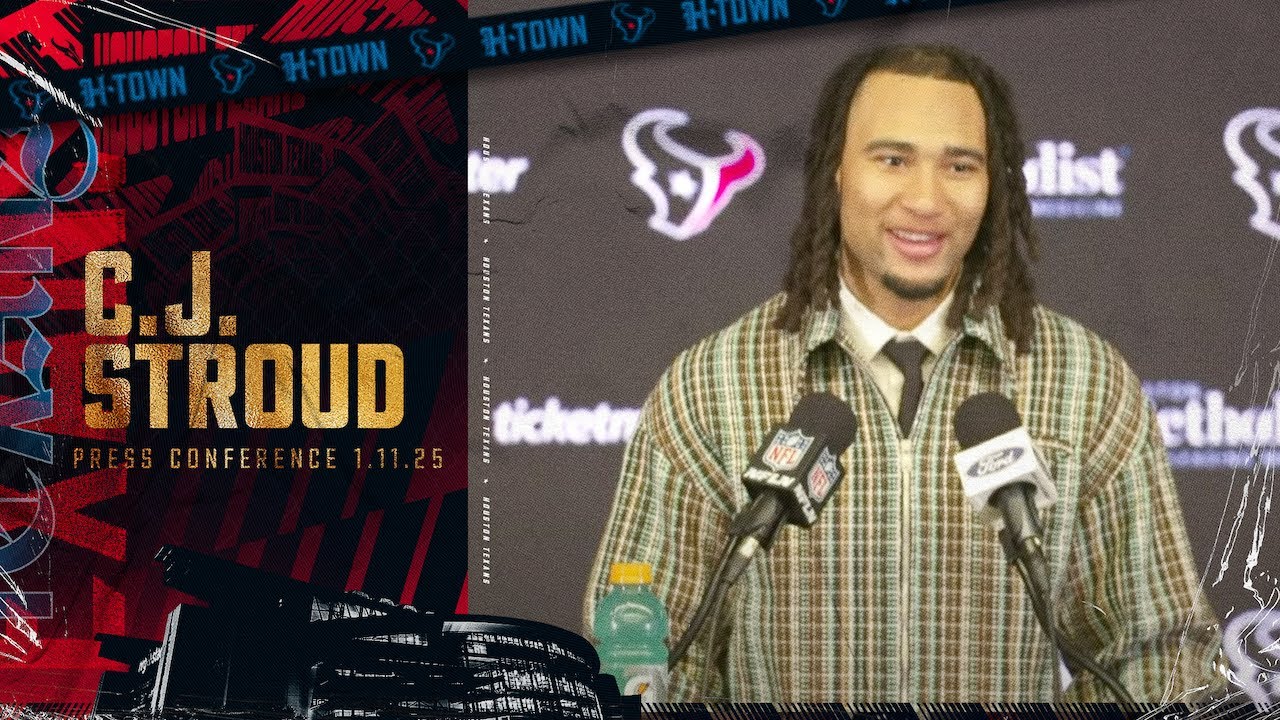 C.J. Stroud speaks after Wild Card Round win in Houston over the Chargers