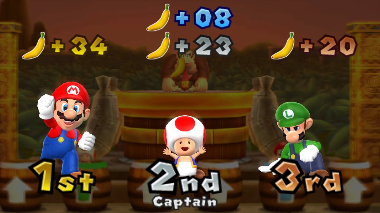 Mario Party 9 - Mario vs Luigi vs Toad - DK's Jungle Ruins