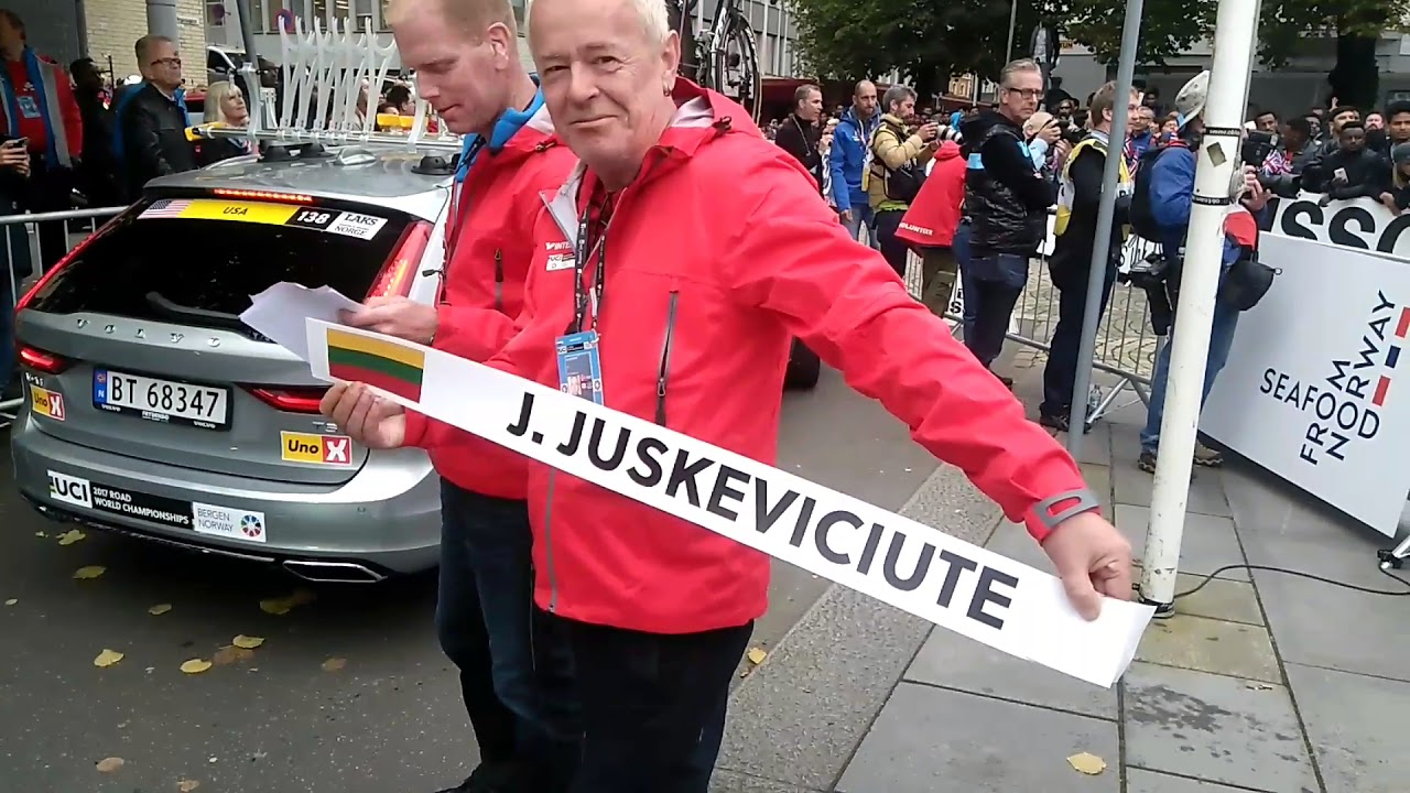 UCI World cycling championship Bergen 2017.Start of Lithuanian girl
