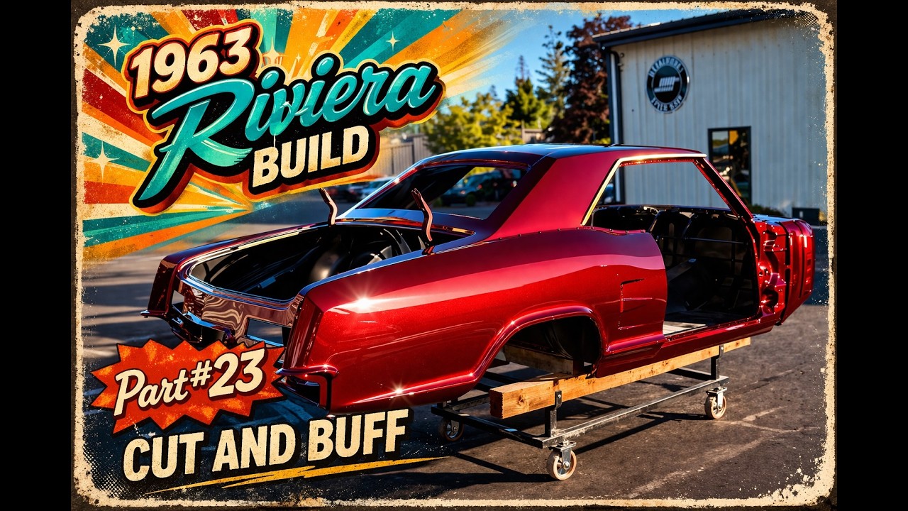 1963 Buick Riviera Protouring build VLOG #23 Cut and buff of the paint, Raptor undercoating, etc