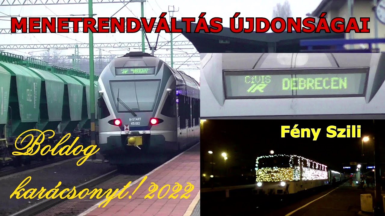 Cívis InterRégió vonatok Hajdúszoboszlón és Debrecenben + Fény Szili. Boldog karácsonyt! 2022