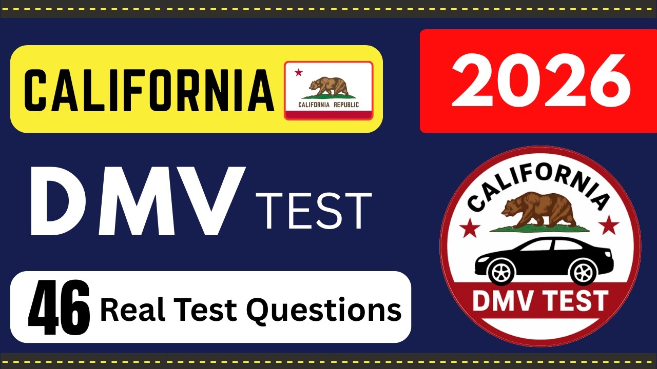 New 2026 California DMV Written Test | 46 Real Test Questions | Sign Boards California DMV Practice