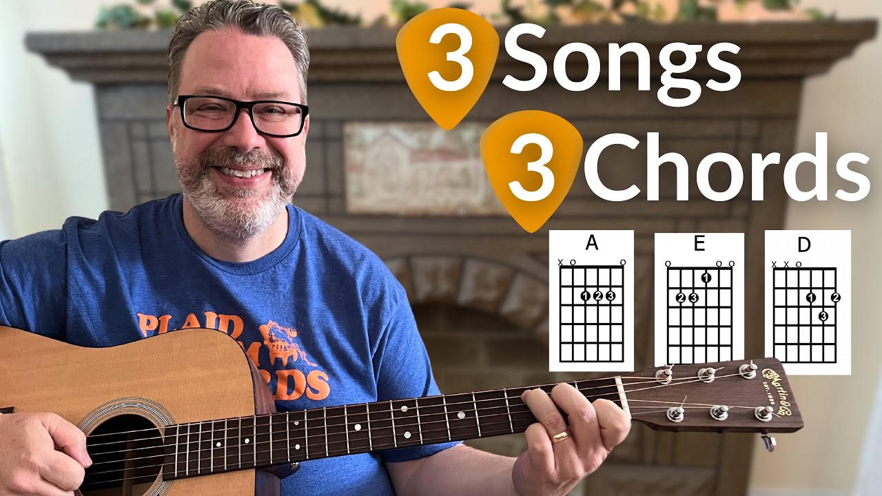 How to Play 3 Easy Rock Songs with Just 3 Chords (A D E)