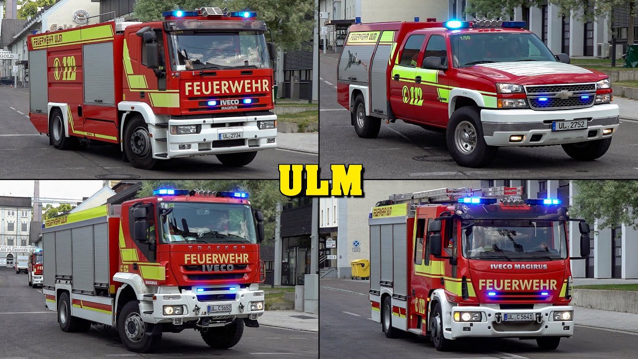 *Chevrolet VRW* [ALARM für den RÜSTZUG] - Feuerwehr ULM | Einsatzfahrten ELW, VRW, RW, TLF, HLF & RD