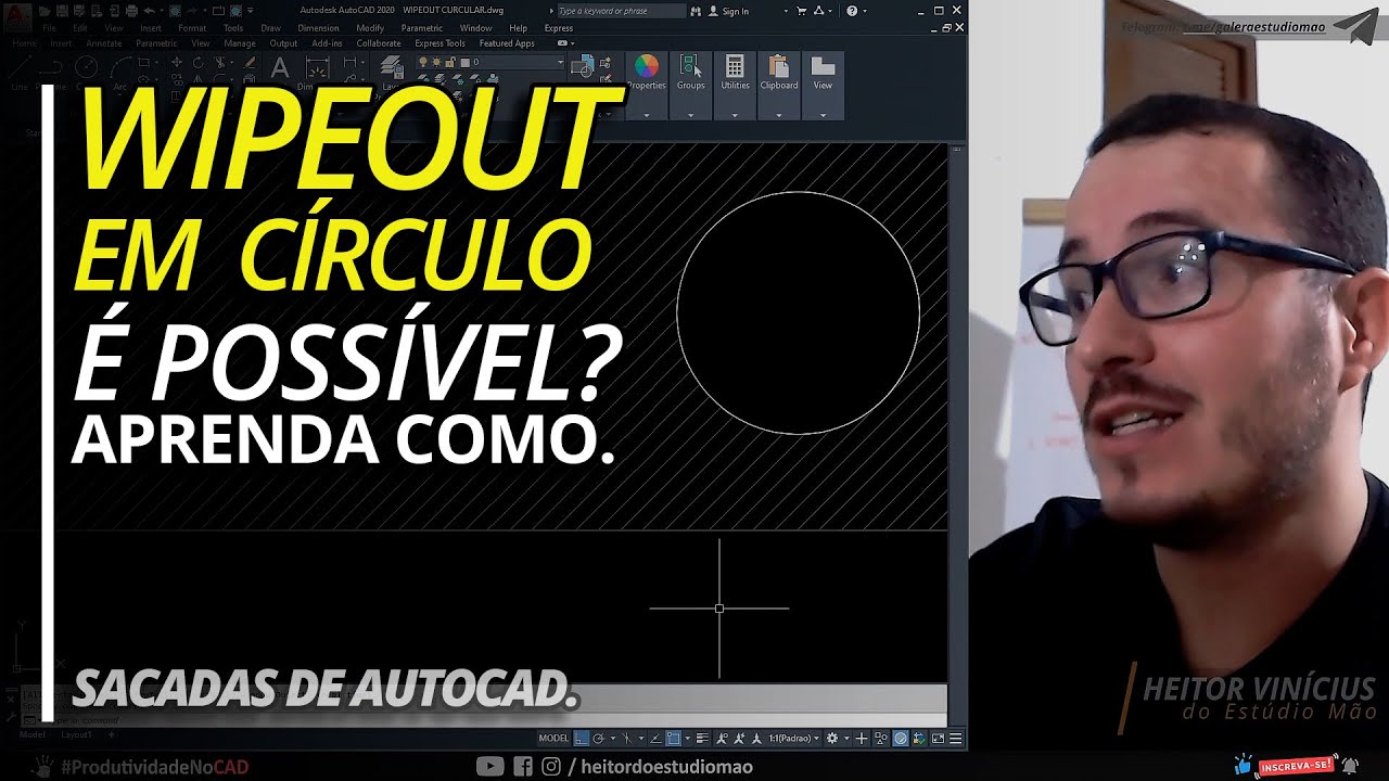 COMO FAZER WIPEOUT EM CÍRCULO NO AUTOCAD | #HEITORDOESTUDIOMAO