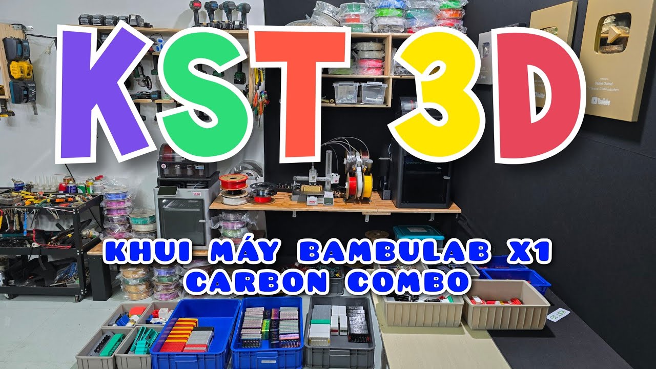 KST 3D - Khui thùng Máy IN 3D BambuLab X1 Carbon Combo