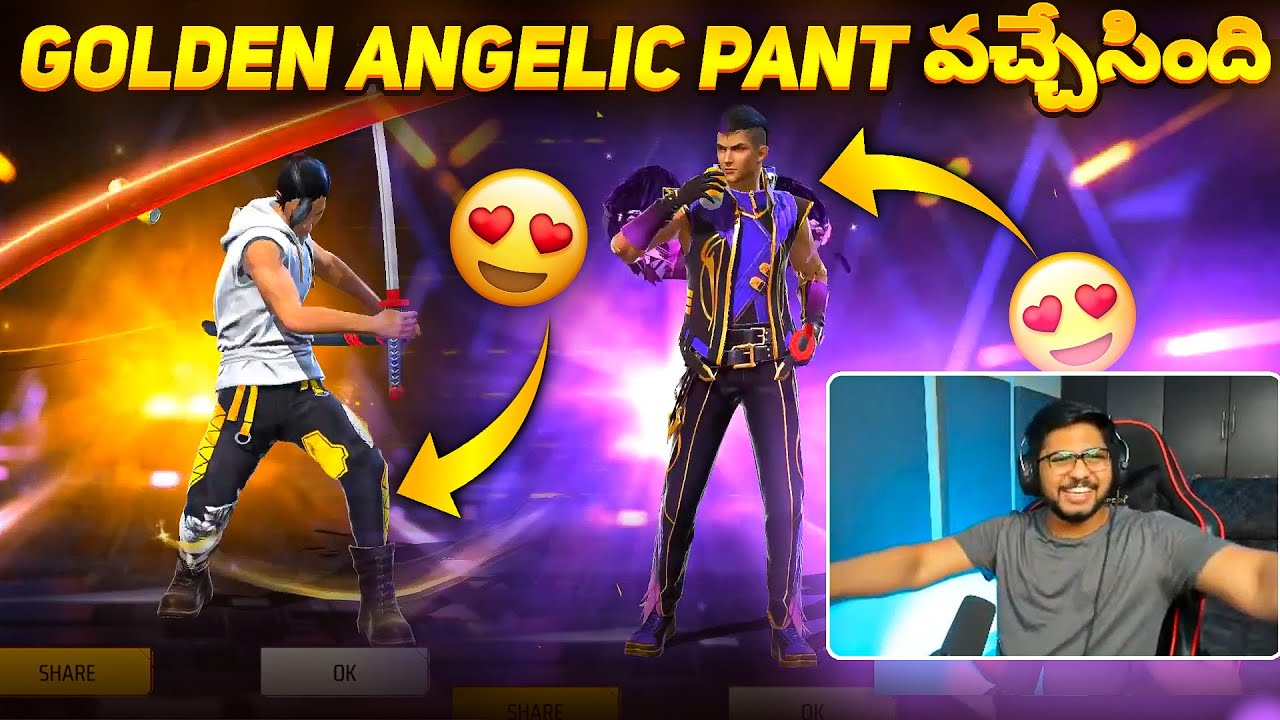 I Got Most Rare Gold Angelic Pant - Free Fire Telugu - TEAM MBG