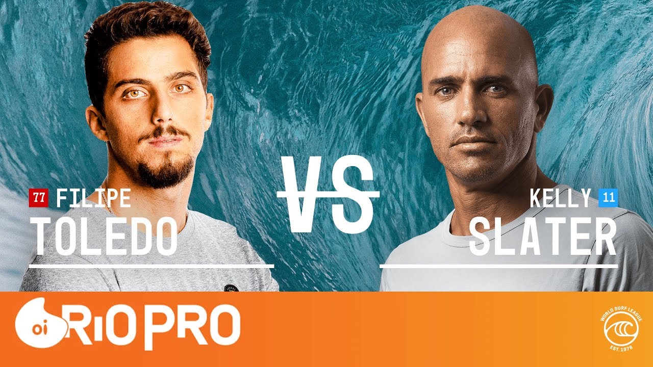 Filipe Toledo vs. Kelly Slater - Round of 16, Heat 1 - Oi Rio Pro 2019