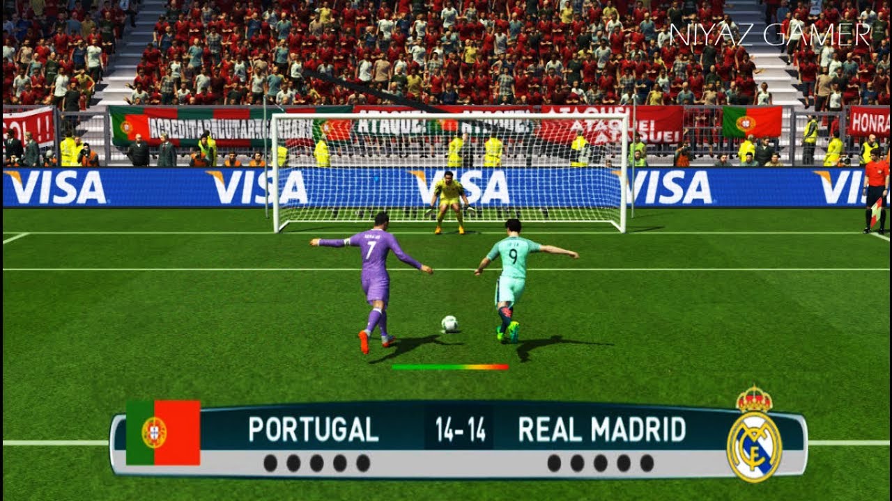 PORTUGAL vs REAL MADRID | Penalty Shootout | PES 2017 Gameplay