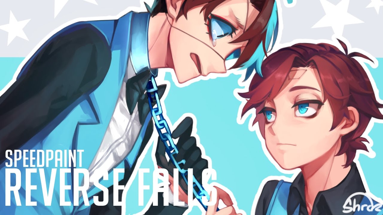 Gravity Falls - Reverse Falls (Humanized Rev!Bill & Rev!Dipper) Speedpaint