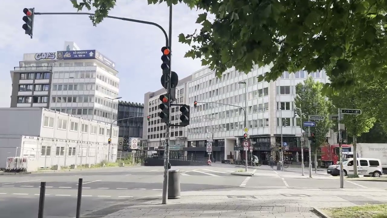 Walking Tour Düsseldorf Germany 🇩🇪 | Early Morning Stroll from Alexanderstrasse to Klosterstrasse
