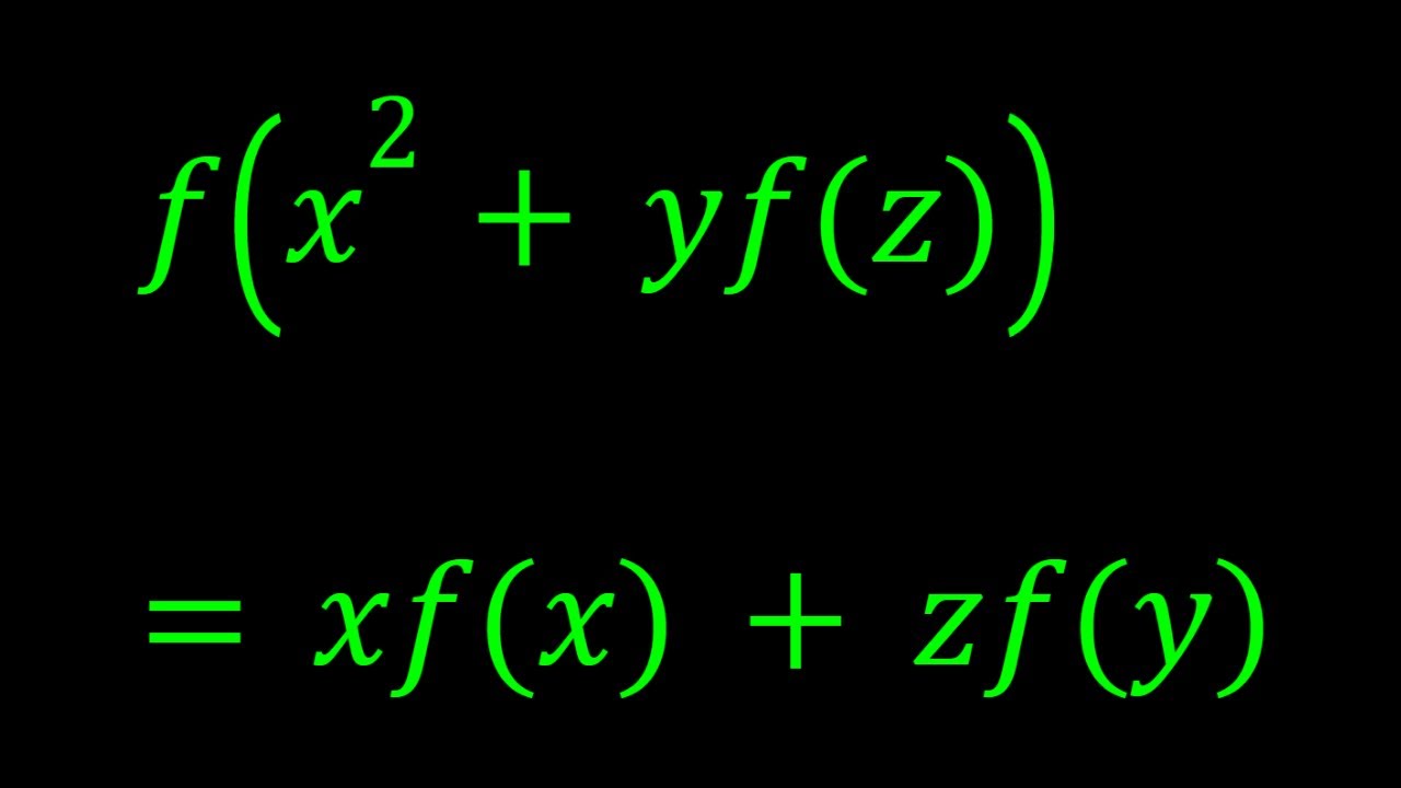 A Functional Equation from Indian National Math Olympiad