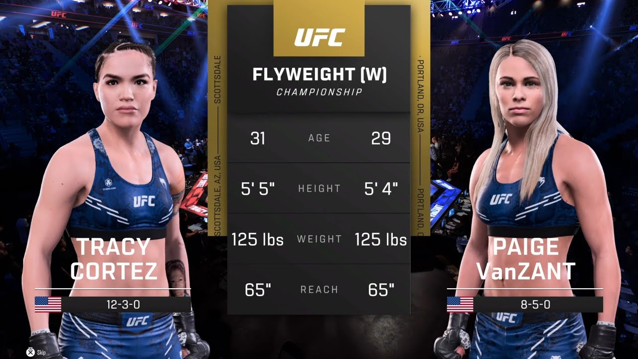 EA Sports UFC 5 Gameplay Tracy Cortez vs Paige VanZant