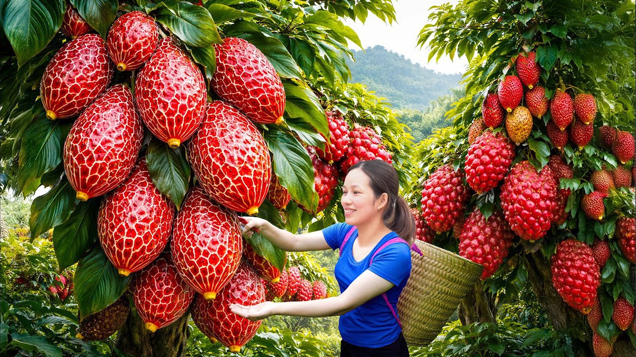 TIMELAPSE - Harvesting Red Hog Plums Deep in the Forest | Can You Turn This Fruit into Snacks?