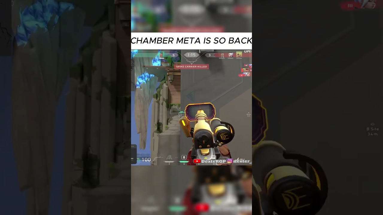 CHAMBER IS SO BROKEN IN THE NEW PATCH ⚡🤯 #valorant #dexteryt #chamber  #valorantshorts