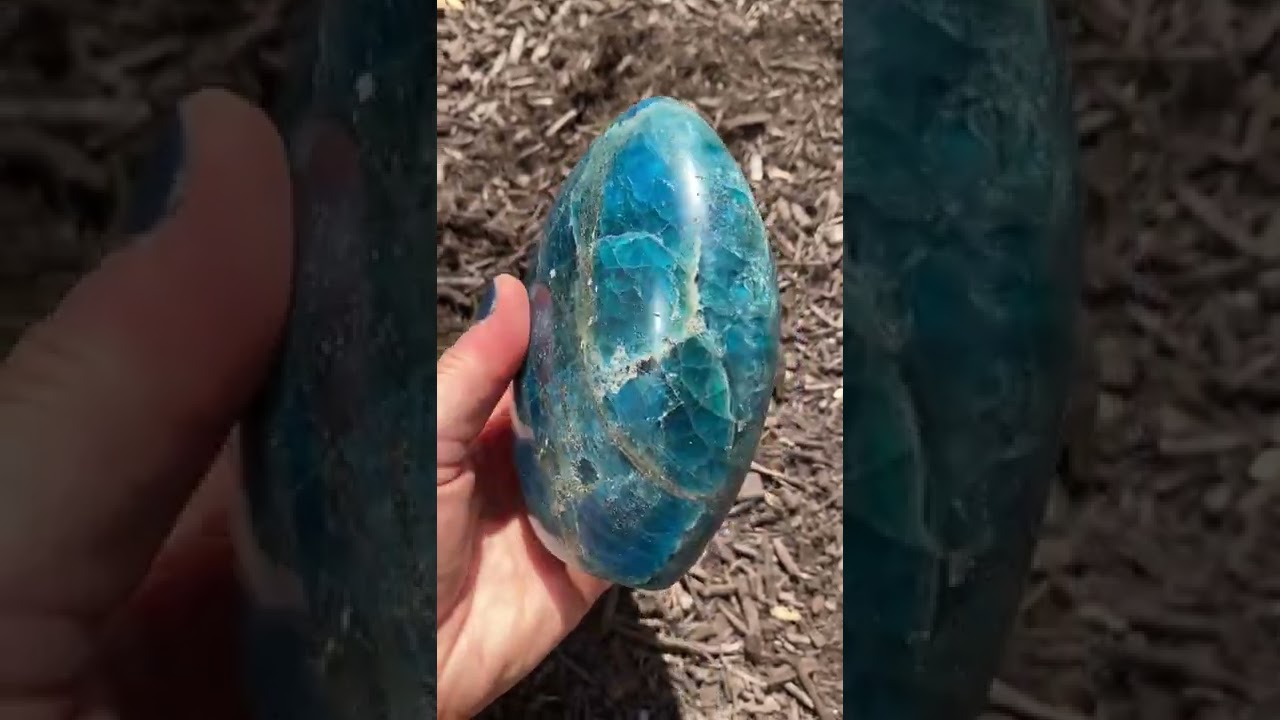 Blue Apatite Freeform - Polished Standing Stone - No.27