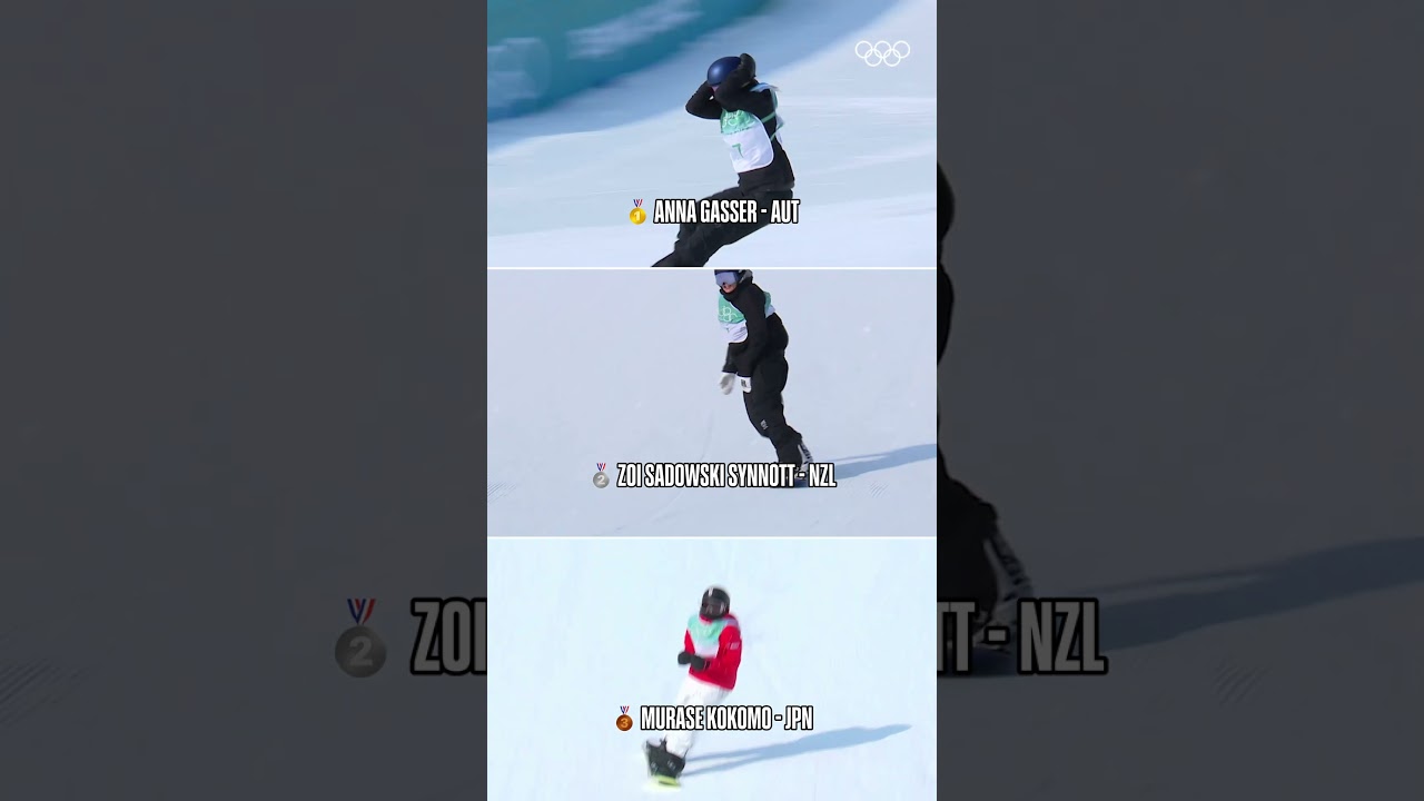 The women&rsquo;s snowboard Big Air medallists absolutely sent it at #Beijing2022. 🥇🥈🥉| #MilanoCortina2026