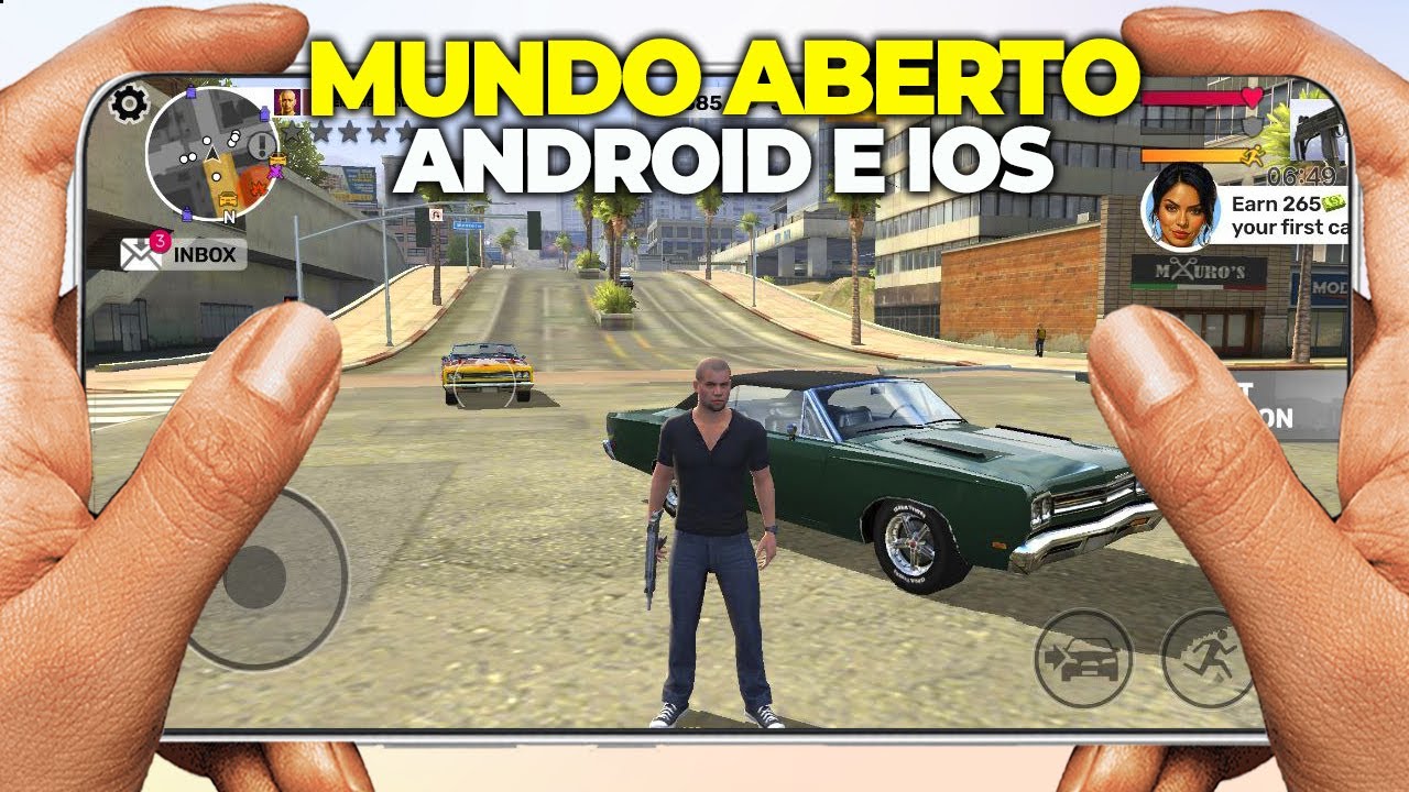 SAIUU! NOVO JOGO DE MUNDO ABERTO ESTILO GTA PARA CELULAR ANDROID GAMEPLAY