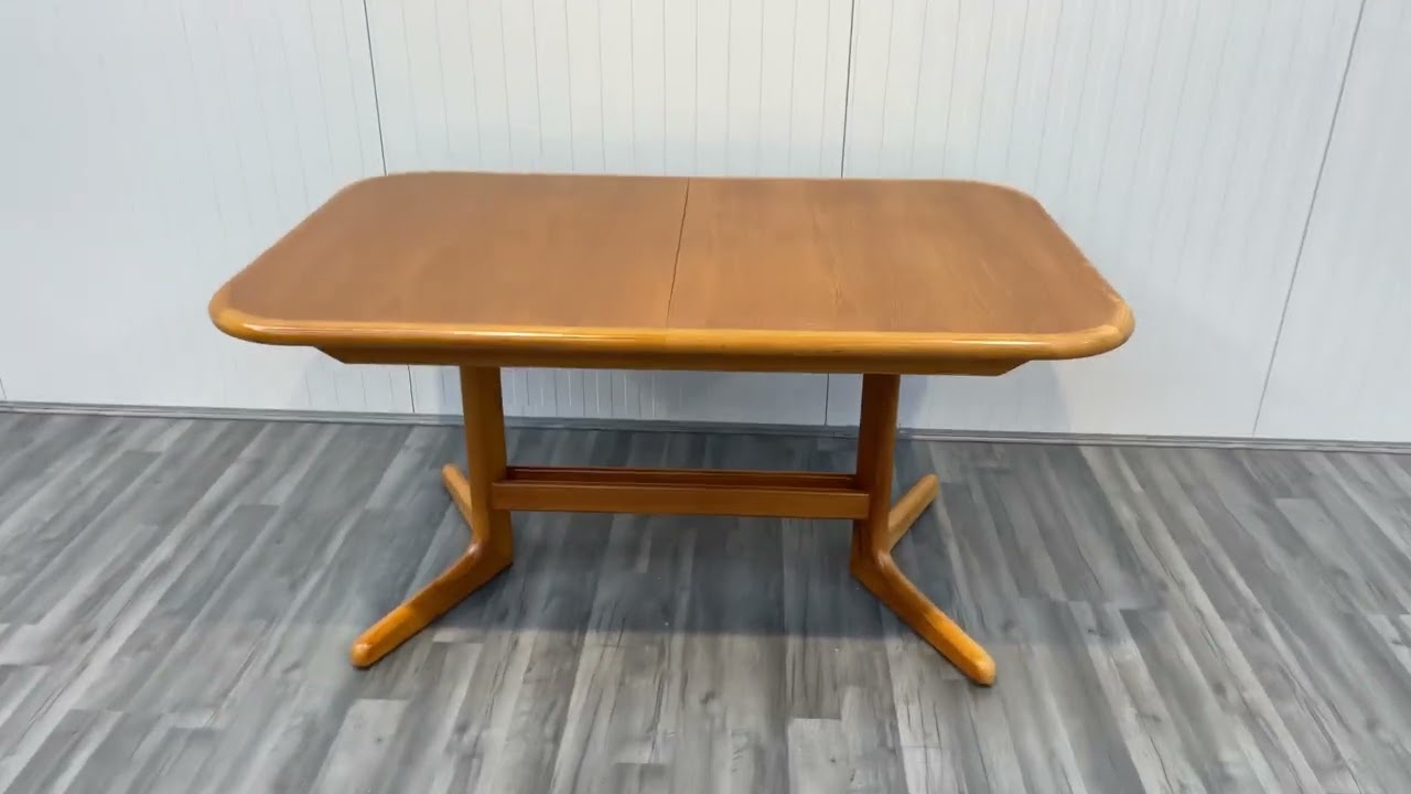Teak mid century refectory style extending dining table by D Scan