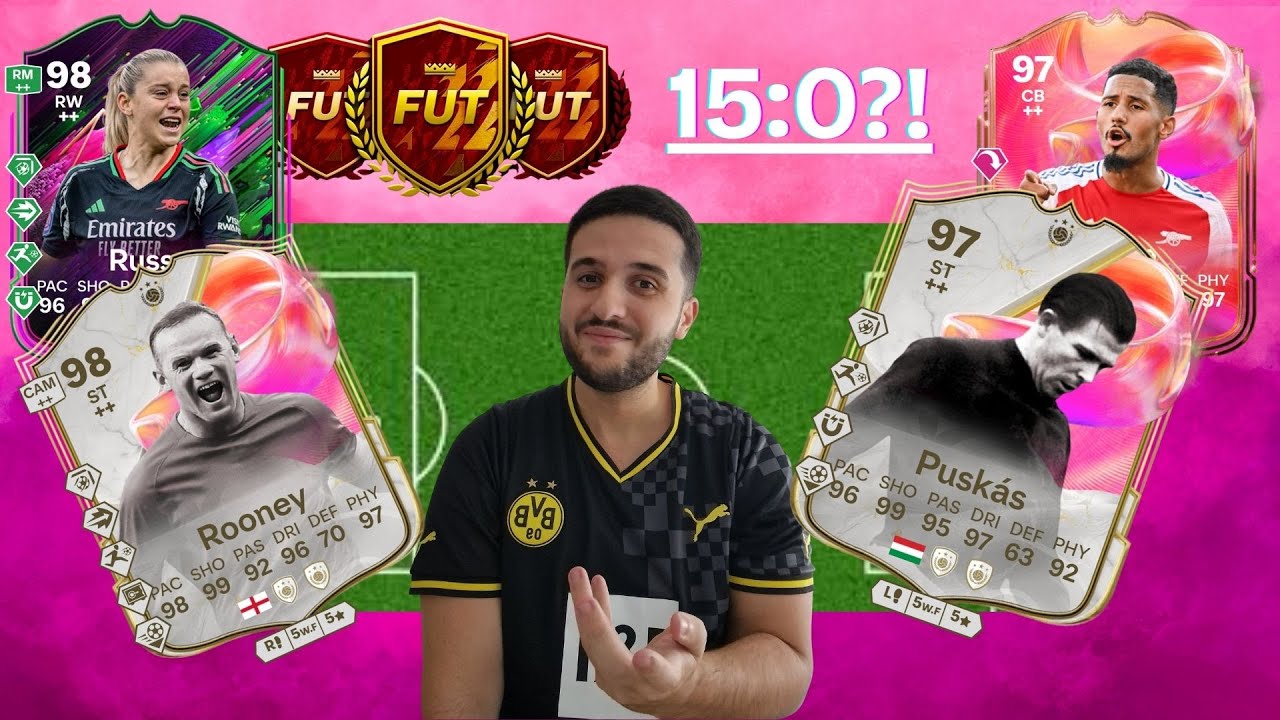 15:0 mit FUTTIES Puskás (97) & Rooney (98)… und dann ziehe ich 🇧🇷🇧🇷🇧🇷 99!!!