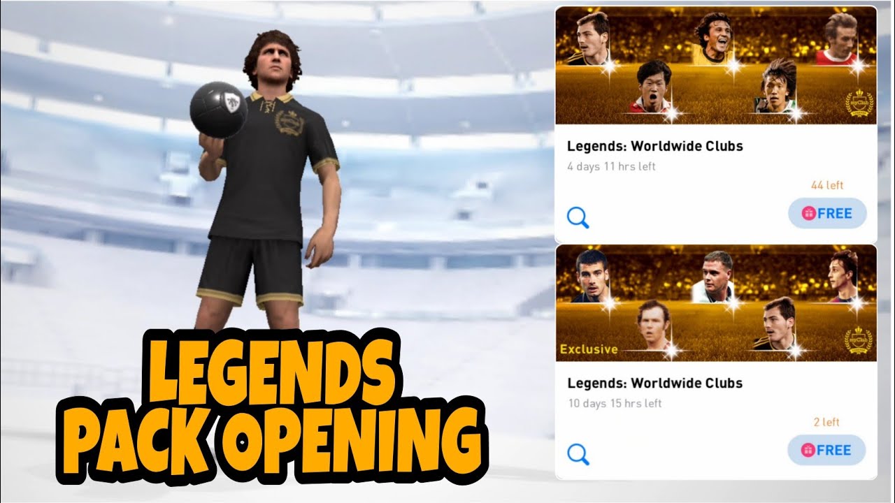 LEGENDS WORLDWIDE CLUBS PACK OPENING PES 2021 MOBILE