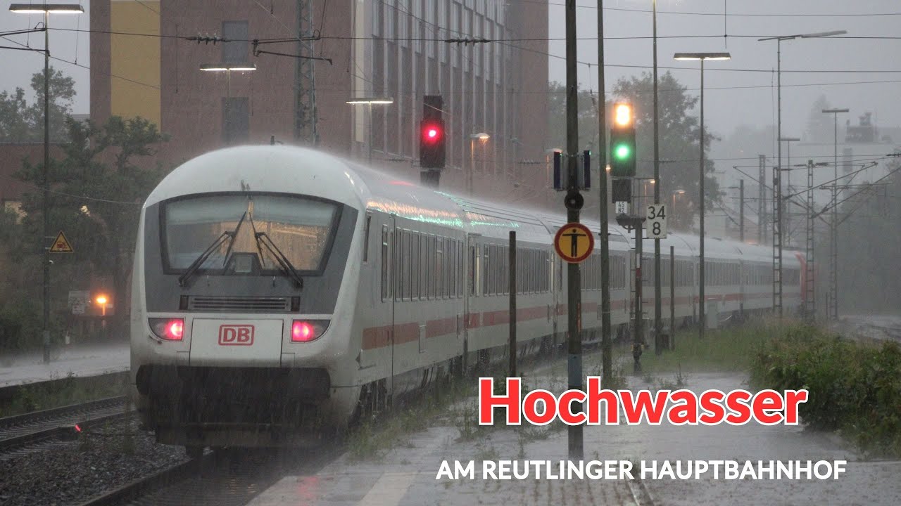 Hochwasser am Reutlinger Hauptbahnhof