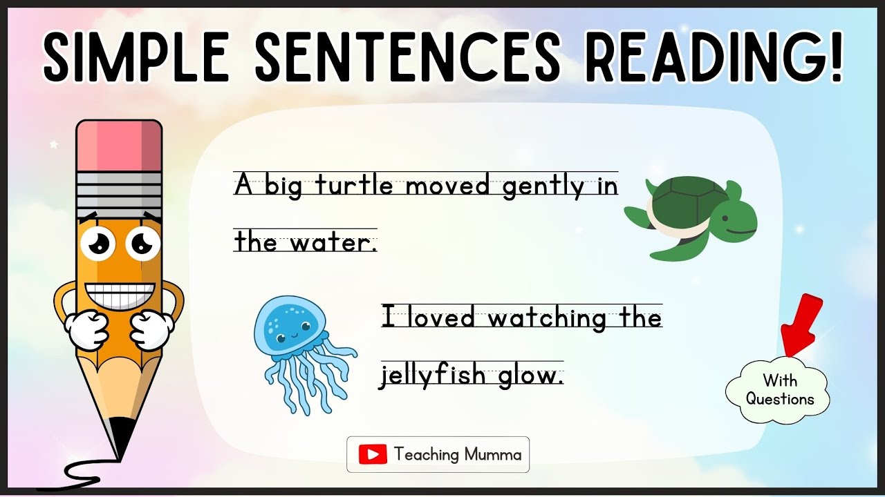 Let's Read! | Simple Sentences for Kids | Kinder & Grade 1 Reading 