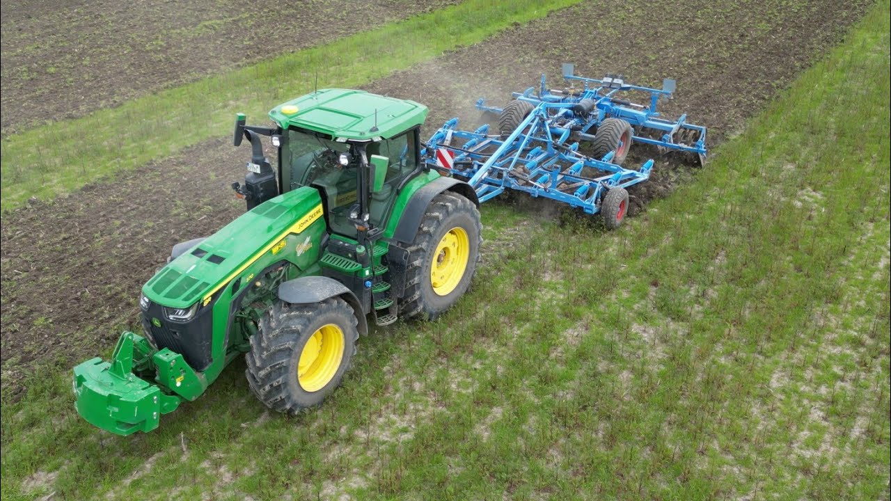 JOHN DEERE 8R 370 mit LEMKEN Karat Grubber / Gut Plätz / 4K