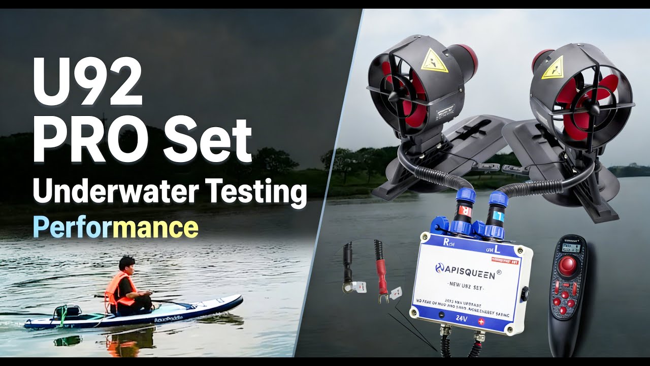 APISQUEEN U92 Pro Underwater Thruster Set Upgrade Version: Installation and Testing Demonstration