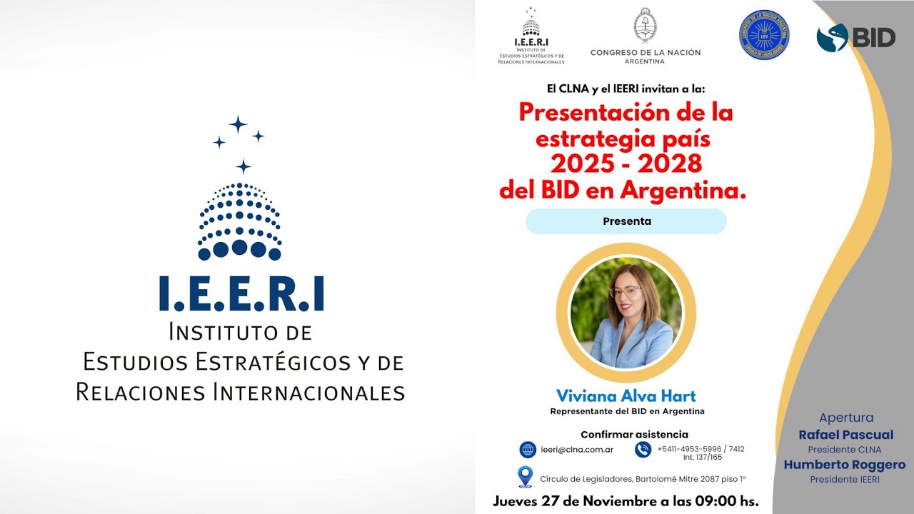 Presentación de la estrategia pais 2025 - 2028 del BID en Argentina