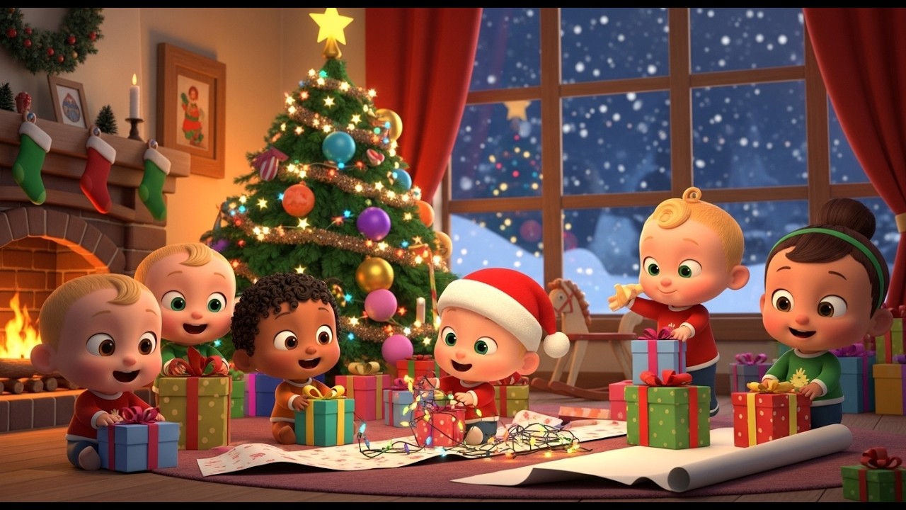 🎁 Let’s Wrap the Gifts 🎄 Fun & Cute Christmas Song for Babies, Toddlers & Preschool Kids