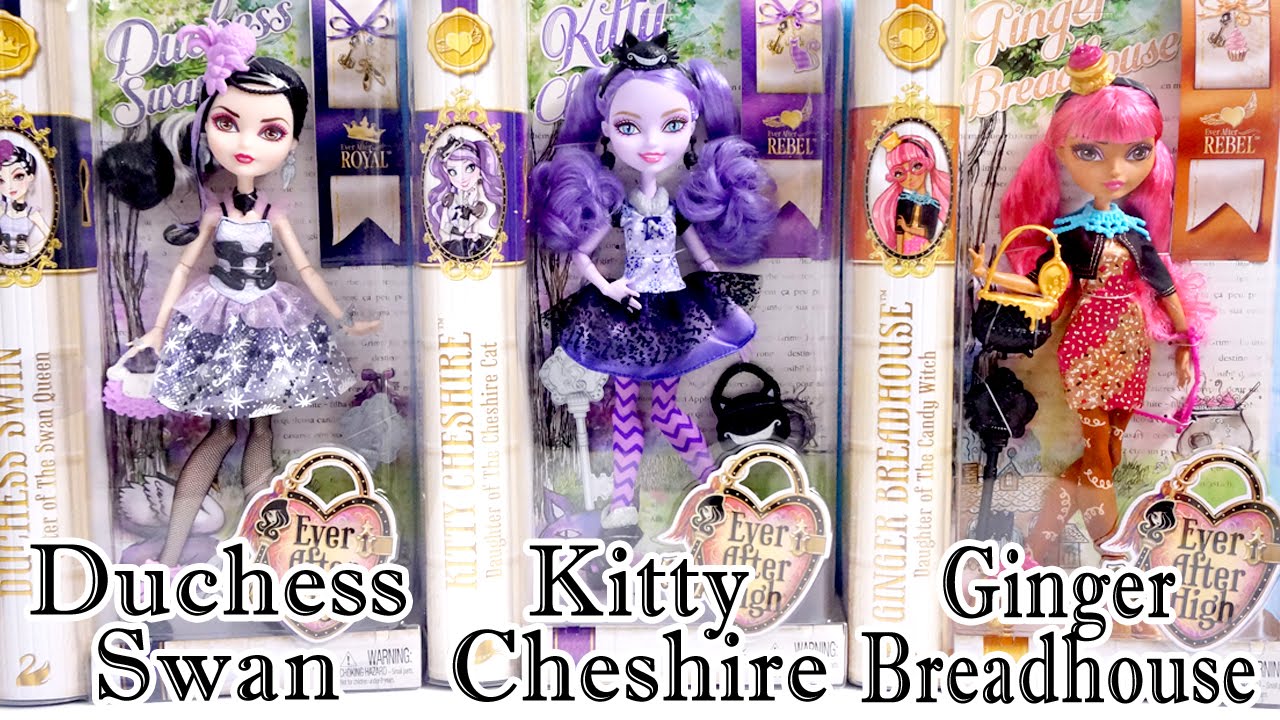 Ever After High - Duchess Swan - Kitty Cheshire - Ginger Breadhouse - EAH Fairy Tale Princess Dolls
