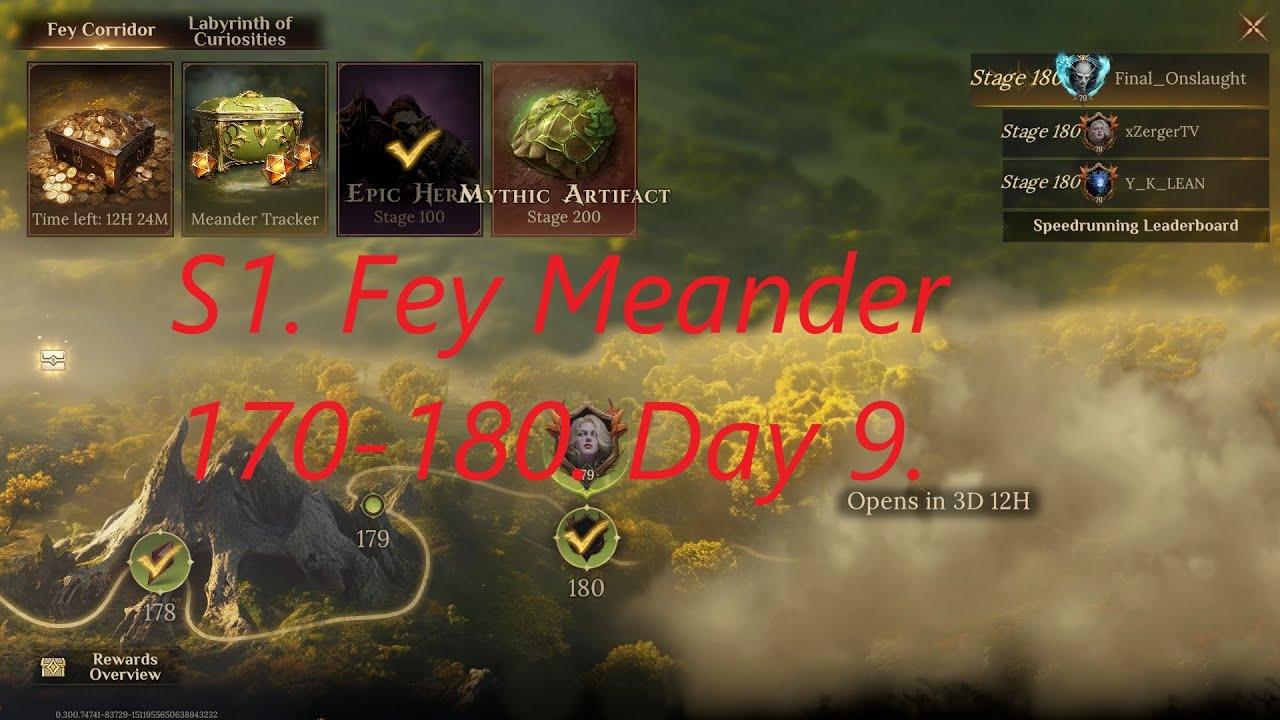 S1. 170-180 Этажи фей (Fey Meander). Без овергира. 79 лвл. 9 день. #beginnerguide #dragonheir