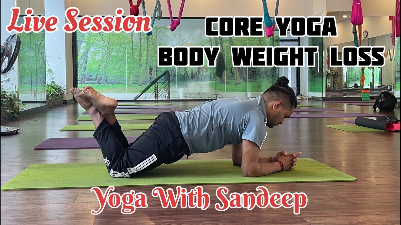 Живой сеанс йоги || Йога для тела ~ Снижение веса || Йога с Сандипом || Индия