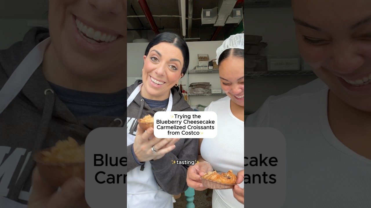 Trying the COSTCO Blueberry Cheesecake Croissants