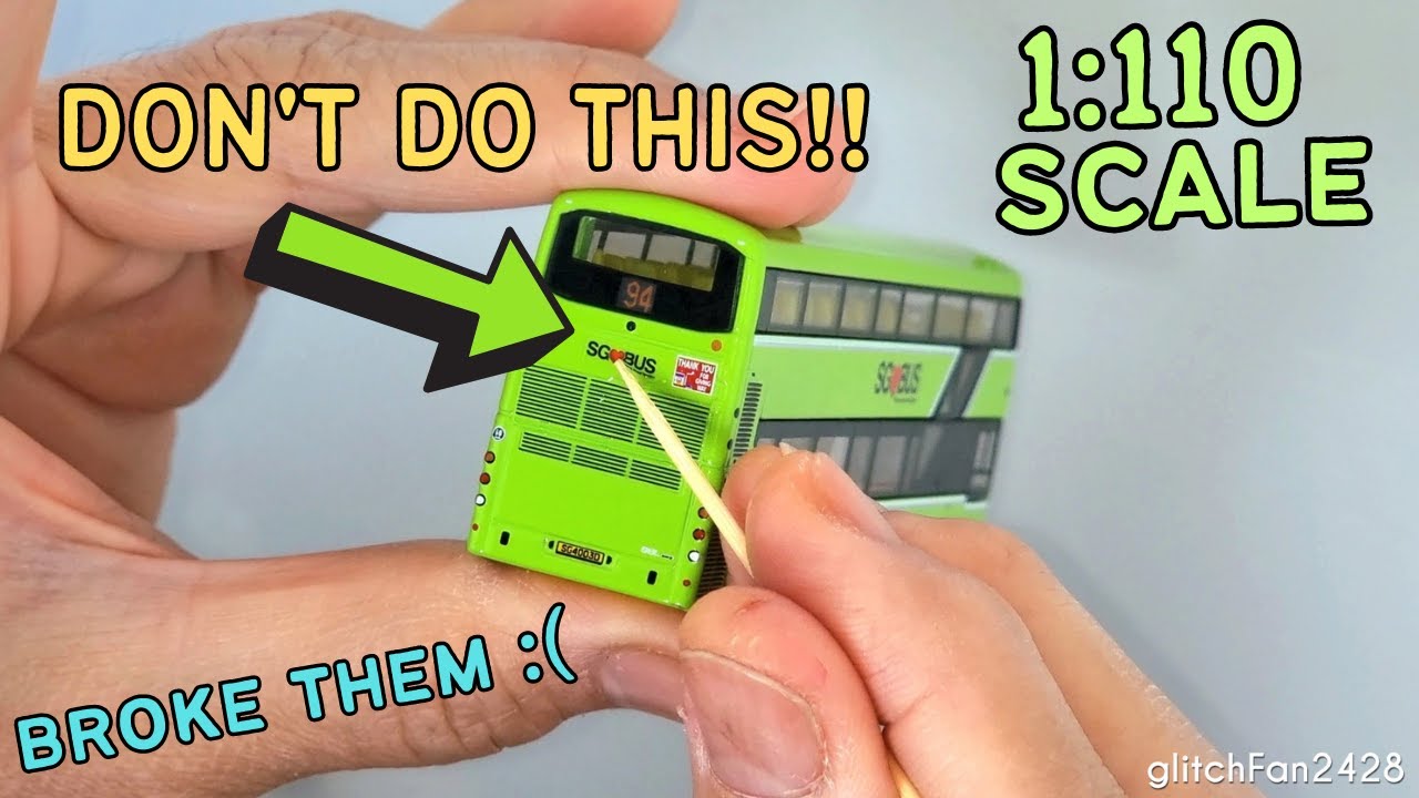 How NOT to apply decals on 1:110 scale Singapore bus models! (many broke)
