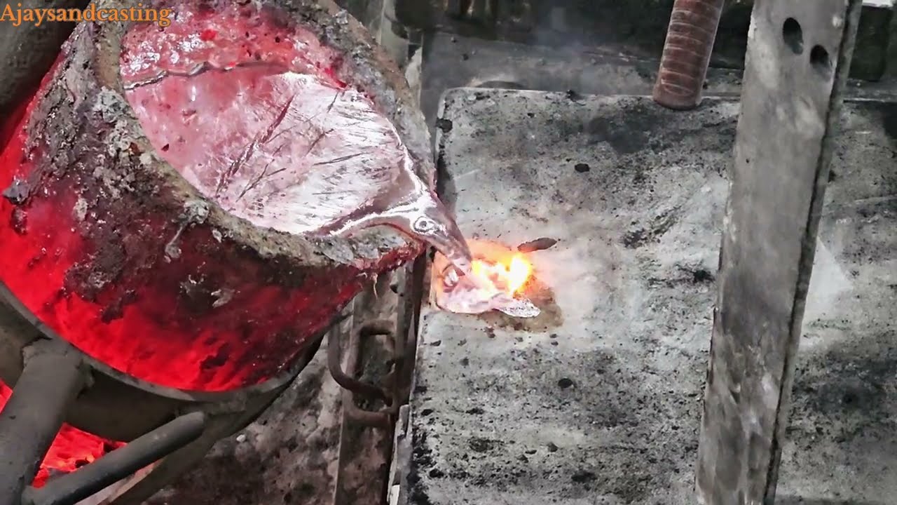 Sand casting process | making explosiveproof box in aluminium | melting aluminium 