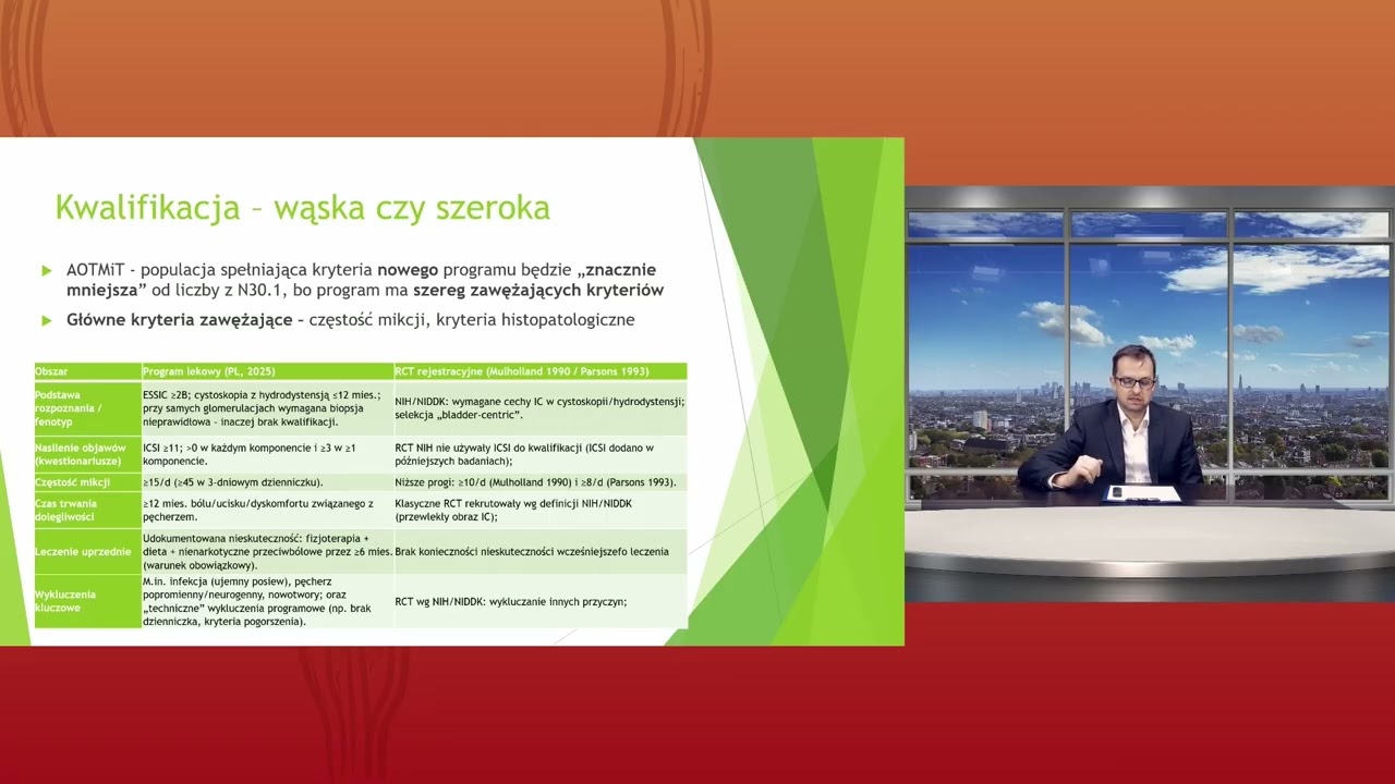 Debata: Śr&oacute;dmiąższowe zapalenie pęcherza - diagnostyka i leczenie w programie lekowym - dr Piecha