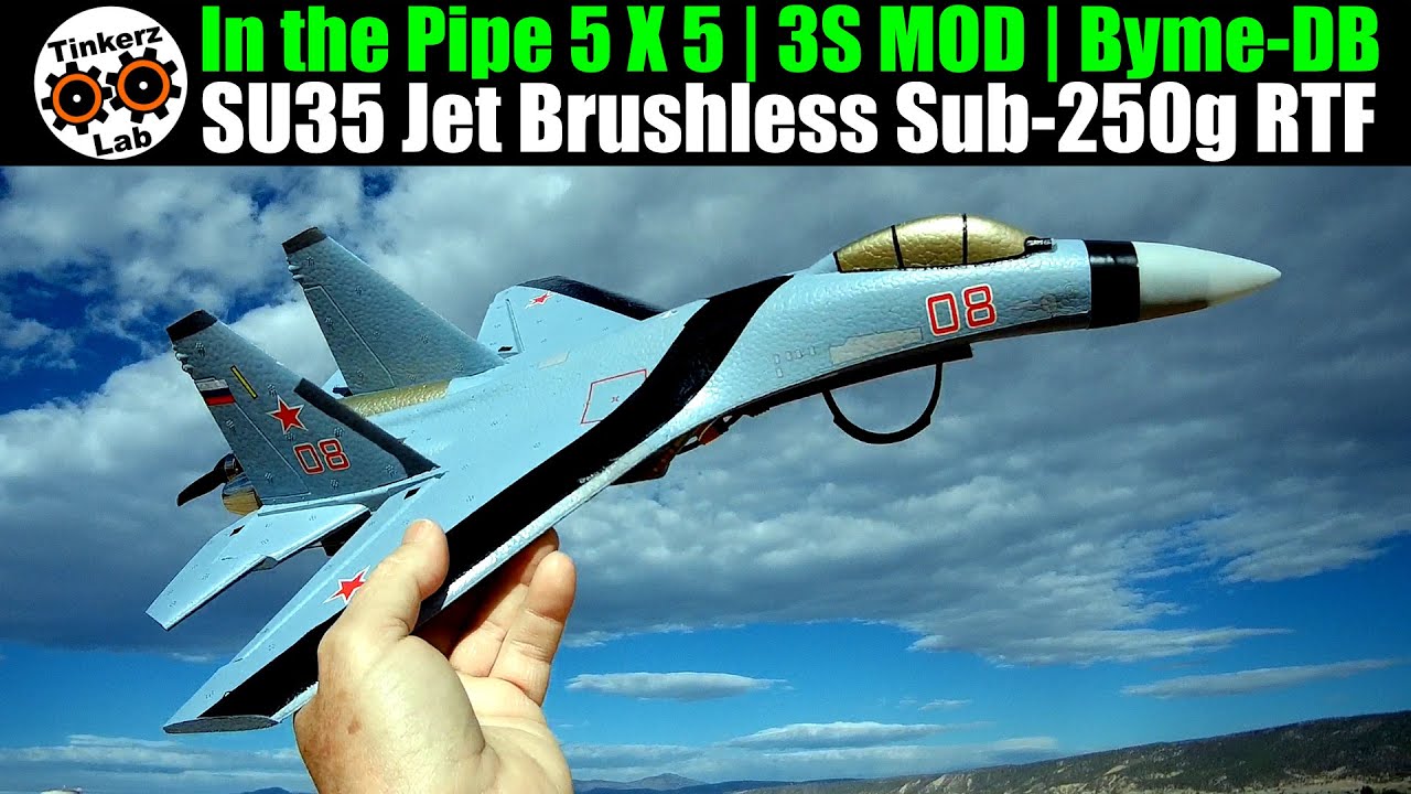 In the Pipe 5 X 5 | 3S MOD | QF009 SU35 Jet Brushless Sub-250g Gyro RTF