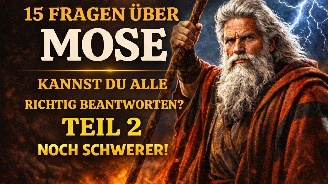 Nur 1 % besteht diesen Mose-Test (15 extrem schwere Fragen!)