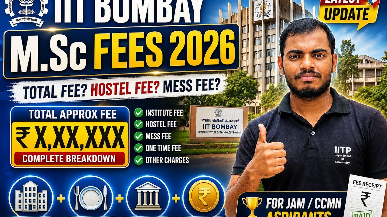 IIT Bombay M.Sc Admission 2026 Fee Structure | Complete Fee Details