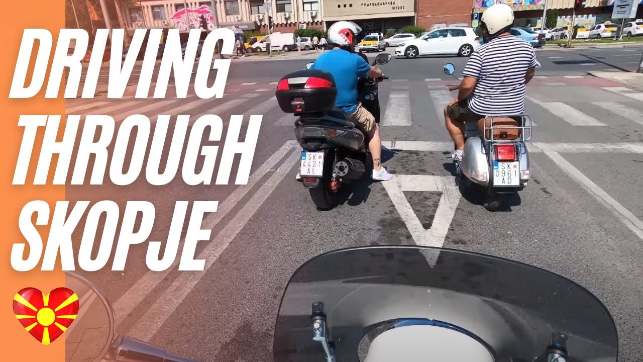Driving Through Skopje with Italian Vespa | From Gjorce Petrov to Aerodrom